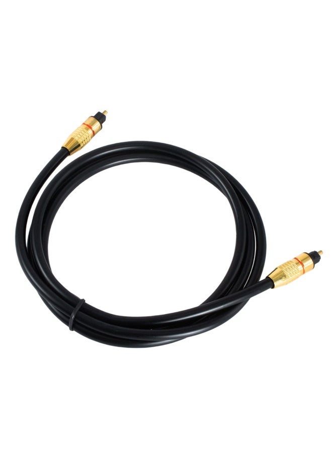 2B Toslink Fiber Optical Cable for Sound - 1.5m - DC557 - Black - Image 1